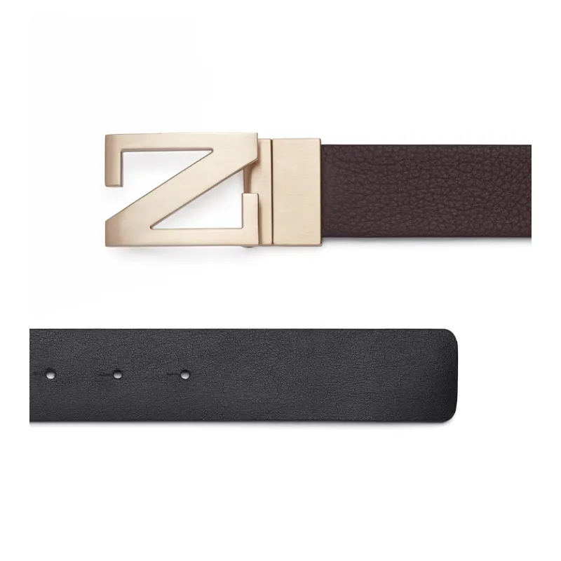 Ermenegildo Zegna Logo Engraved Buckle Belt-2