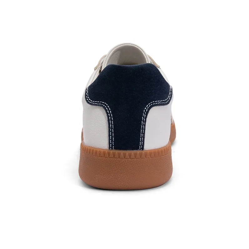 JWVR German Army Trainers Skateboard Shoes Unisex Beige Blue-2