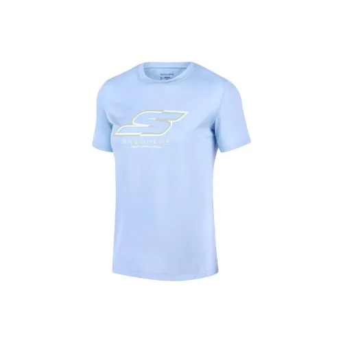 Skechers Basic Sports Series T-Shirts Women's Tranquil Blue