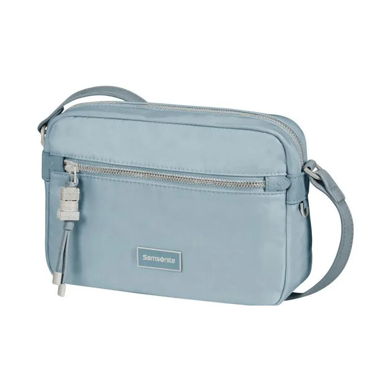 SAMSONITE Nylon Camera Bag Shoulder Bag Crossbody Bag Women's Gray Blue-1