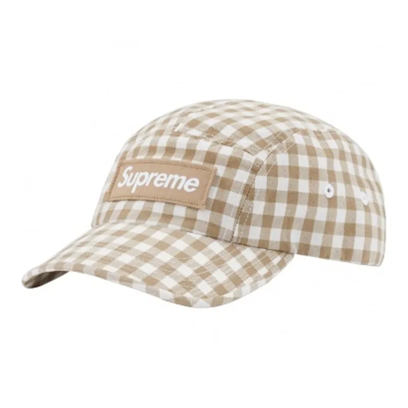 Supreme Gingham Camp Cap-0