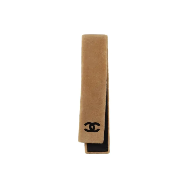 CHANEL Knit Scarves Women's Dark Brown-1