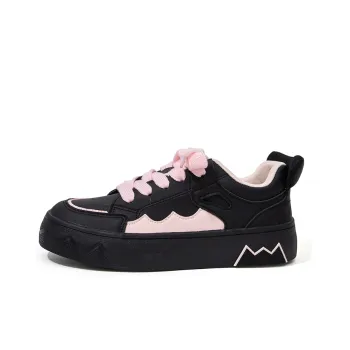 Feiyue Wear resistant And Lightweight Low Top Skateboard Shoes Women's Black Pink Red