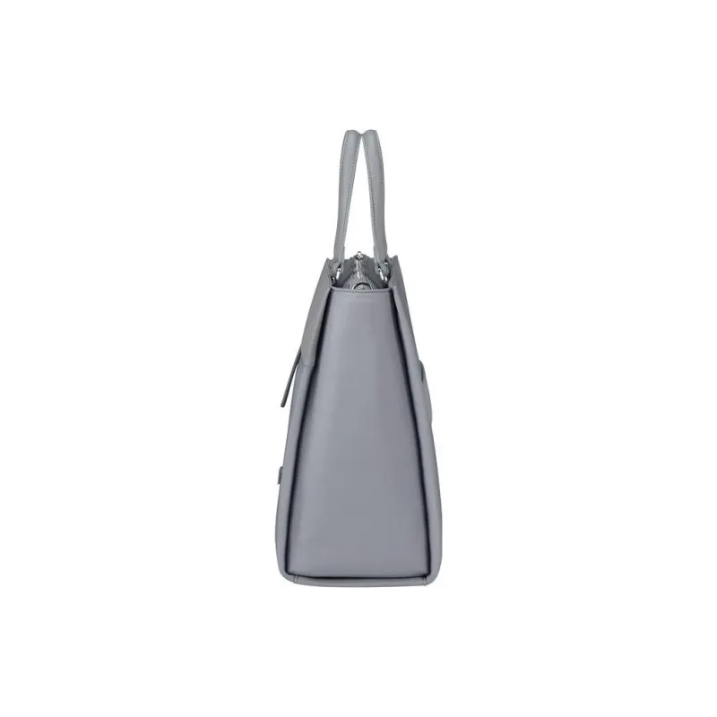 SAMSONITE Recyclable Polyester With Polyurethane Tote Bag Shopping Bag Shoulder Bag Handbag Women's Silver Gray-3