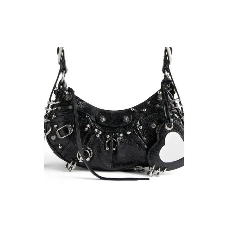 Balenciaga Le Cagole Xs Shoulder Bag With Piercing Black-4