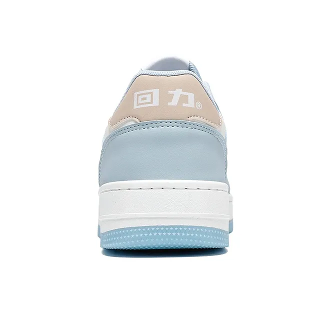 Warrior Air Force 1 Low Top Skateboard Shoes Unisex White Light Blue-4