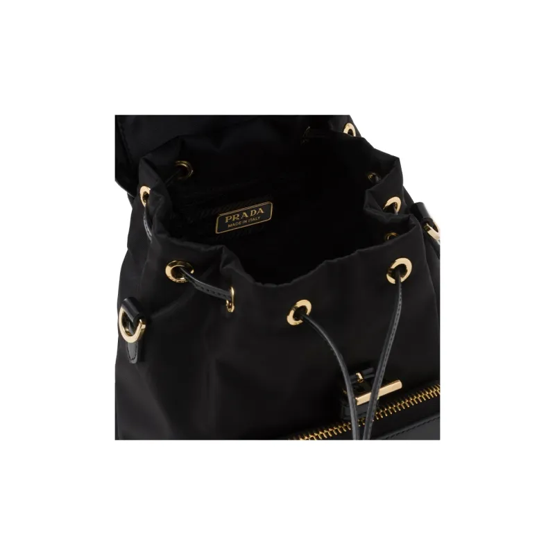PRADA Fabric With Leather Crossbody Bag, Shoulder Bag Women's Black-3