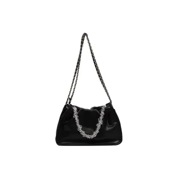 SURELAPTOP PU Shoulder Bag, Crossbody Bag Regular Women's Black/Ecru/Milk Tea/Taro Purple/Silver