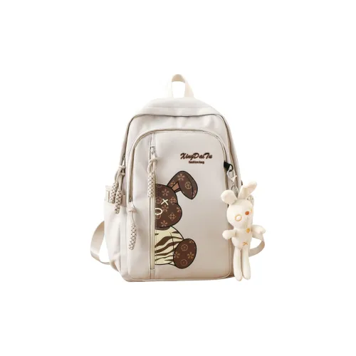 Deli Bear Canvas Backpack Women's Green/Black/Brown/Orange/White/Yellow