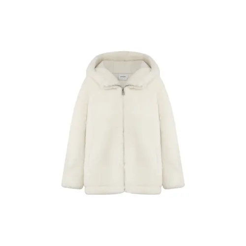 YESWOMEN Velvet Jackets Women's Off White