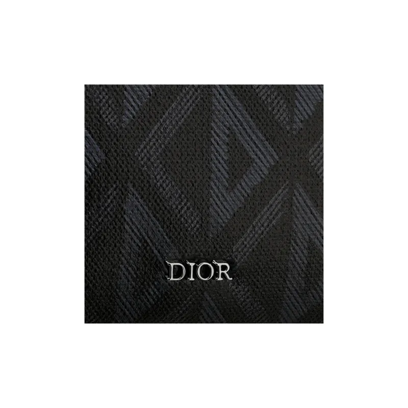 DIOR Lingot Canvas With Leather Toiletry Bag Men's Black-3