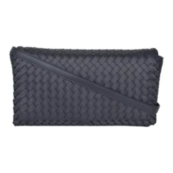 Bottega Veneta Sheepskin Crossbody Bag Shoulder Bag Women's Dark Blue
