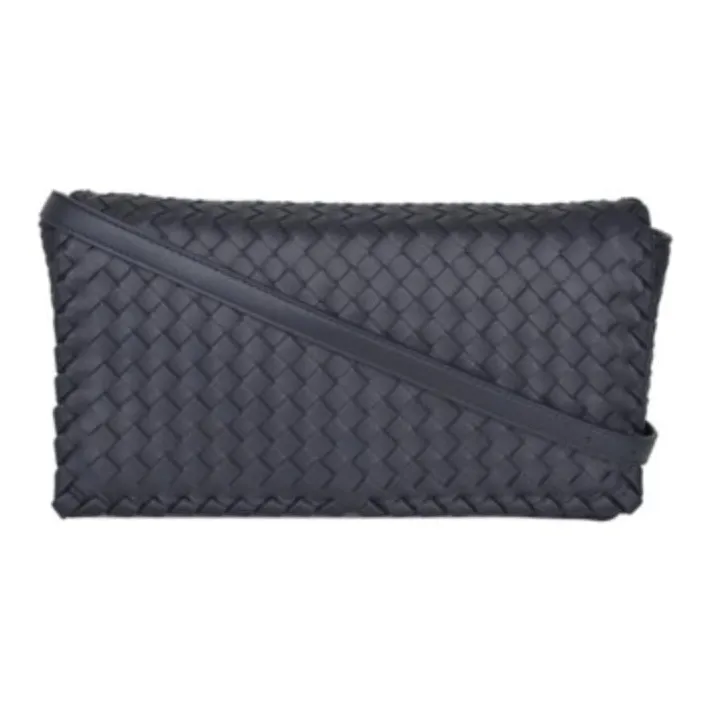 Bottega Veneta Sheepskin Crossbody Bag Shoulder Bag Women's Dark Blue-0