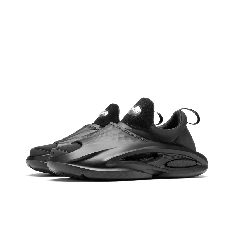 LOXKI Low Top Casual Shoes Unisex Black-2