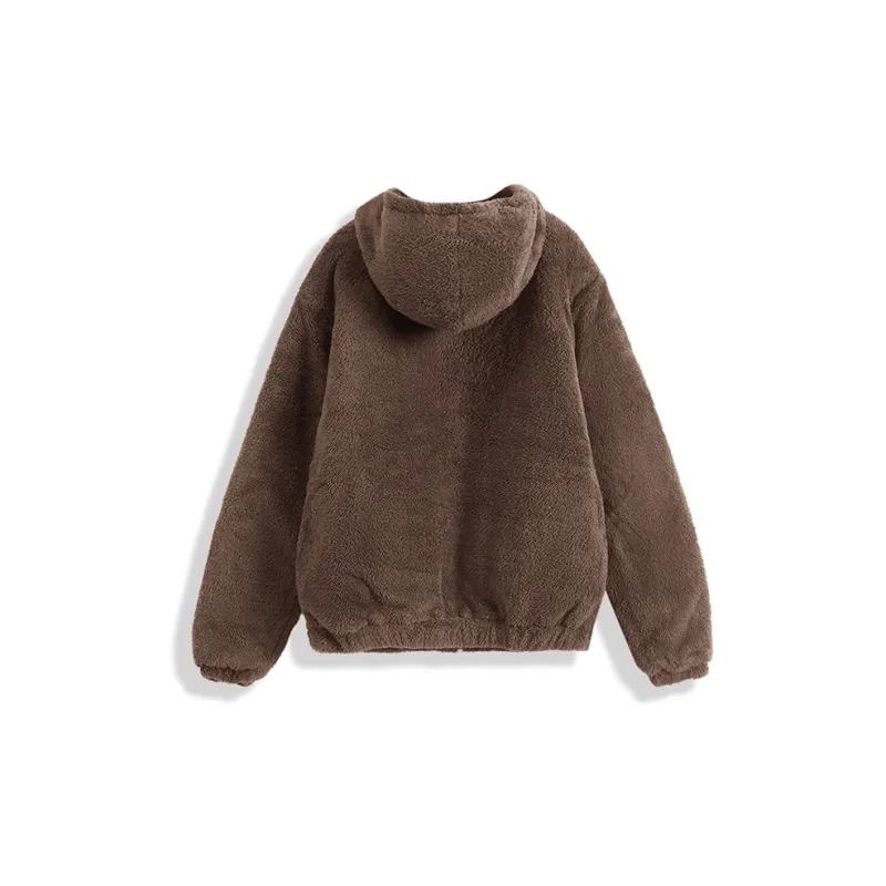 I'm David Velvet feel Coat Unisex Umber-1