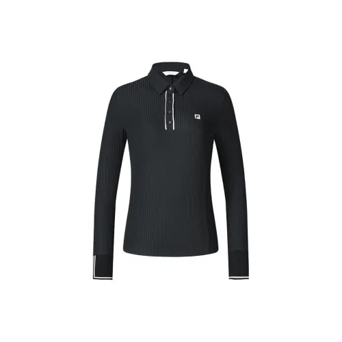 FILA GOLF Series Polo Shirts Women's Pitch Black