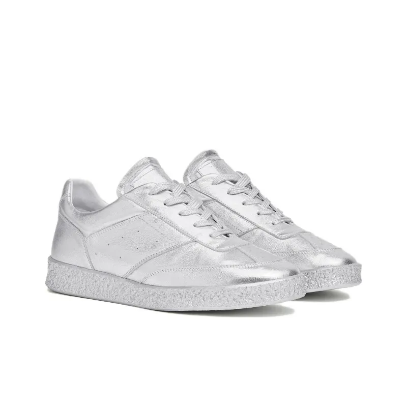 MM6 Maison Margiela Low Top Skateboard Shoes Men's Silver-2