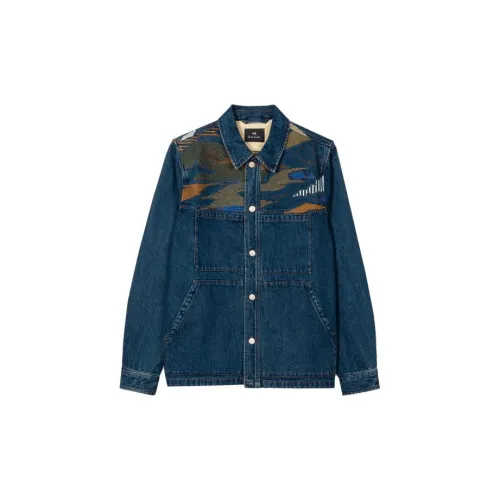 Paul Smith Long Sleeved Plains Embroidered Denim Jacket