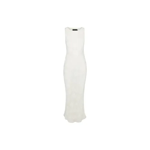 Réalisation Par Sleeveless Dresses Women's Lily Devoré Ivory/Peony Feathered Embroidery