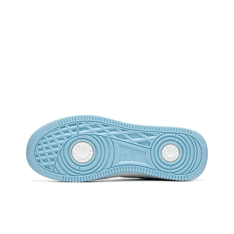 Warrior Air Force 1 Low Top Skateboard Shoes Unisex White Light Blue-5