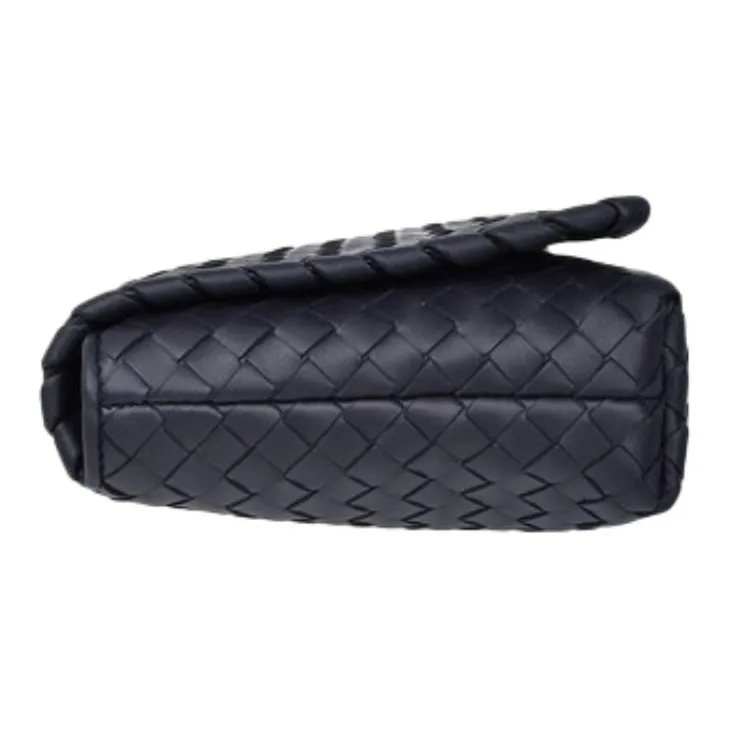 Bottega Veneta Sheepskin Crossbody Bag Shoulder Bag Women's Dark Blue-2