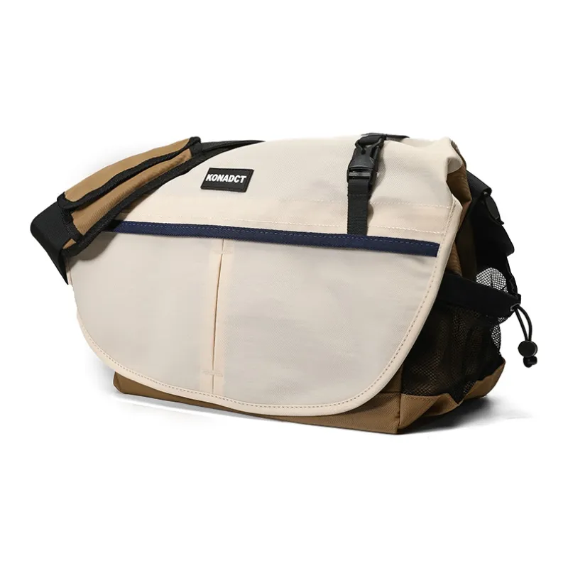 KONADCT Nylon Messenger Bag Commute Bag, Shoulder Bag, Crossbody Bag Large Size Unisex Khaki-2