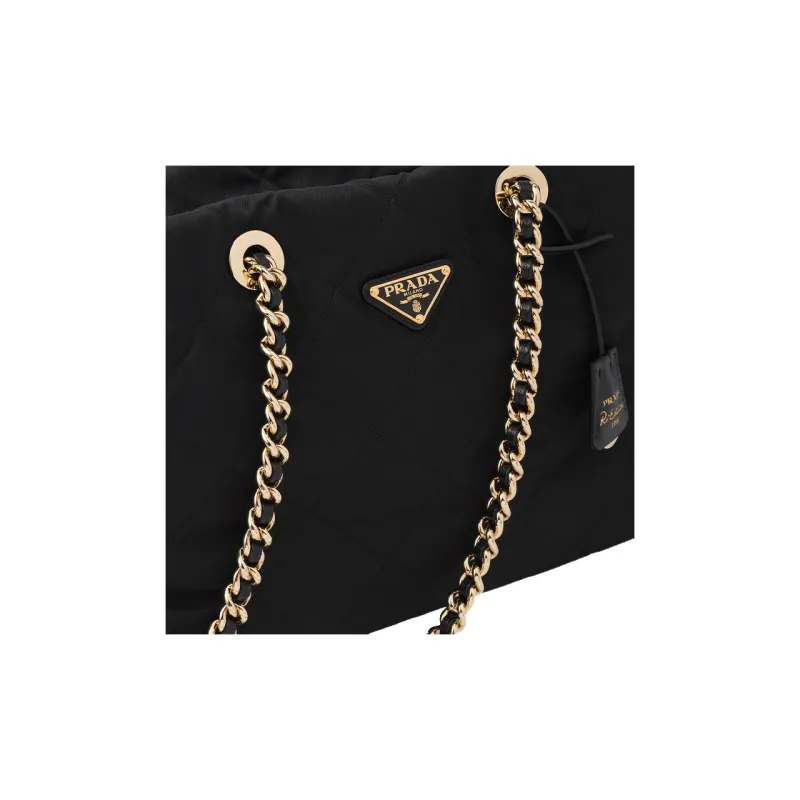 PRADA Re Edition Recycled Nylon Parachute Tote, Shopping Bag, Shoulder Bag Tubas Women's Black-4