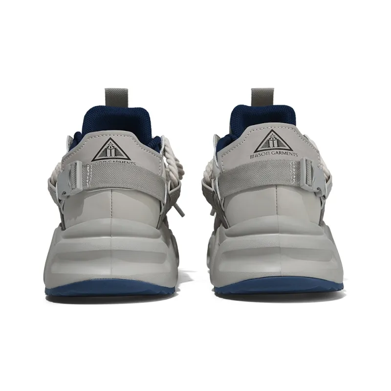 Masongarments Storm 1 Height Increasing Wear-Resistant Low-Top Chunky Sneakers Unisex Haze Gray-3