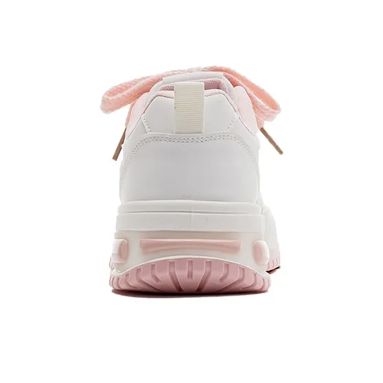 Warrior Warrior Wear Resistant Slip Resistant Low Top Skateboard Shoes Women's Beige Pink-3