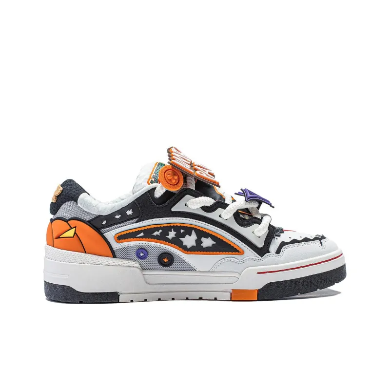 LINING Journey V2 Skateboard Shoes Men Low Top Ecru/Black/Gray-1