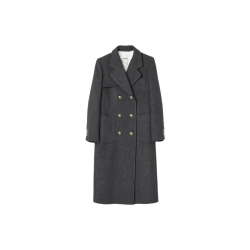 Sandro Double-breasted Midi Coat