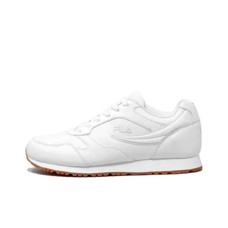 FILA Classico 18 Cushioning Lightweight Low Top Running Shoes Men's White-0