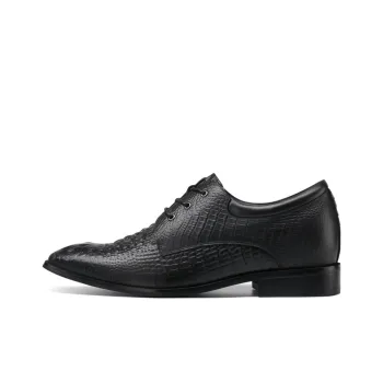 He Jinchang Dress Shoes Men Low Top Black