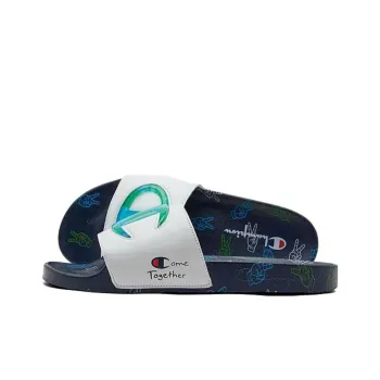 Champion Ipo Camo Slide Slippers Men's White Blue
