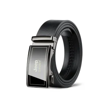 JEEP SPIRIT Automatic Buckle For Young And Middle-Aged Men Casual Cow Leather Leather Belts Men's Width 3.4cm