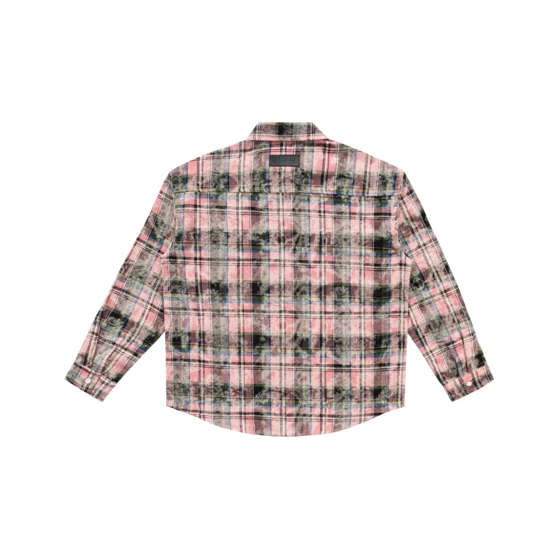 PFR AND Shirts Unisex Pink And Green Plaid-1