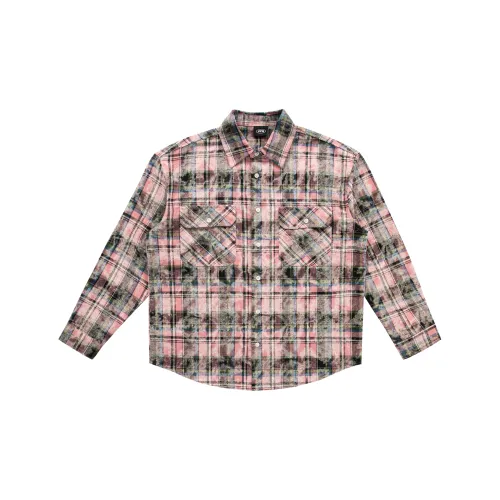 PFR AND Shirts Unisex Pink Green Check