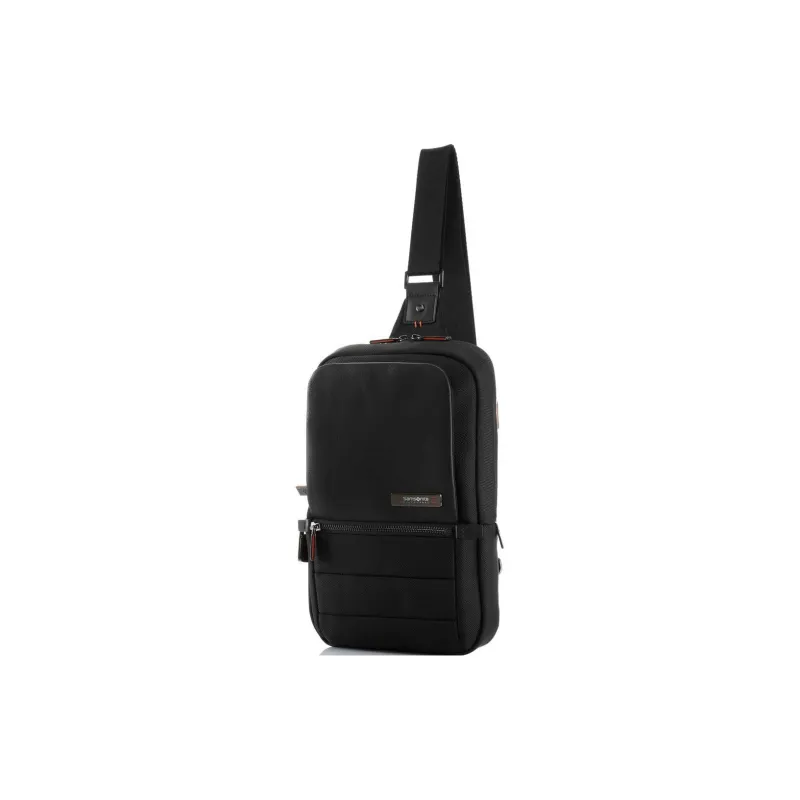 SAMSONITE VERON II Nylon And Leather Sling Bag Fanny Pack Shoulder Bag Crossbody Bag Men's Black-1