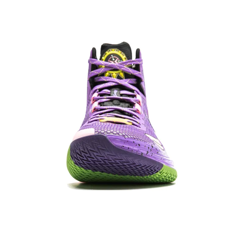 LiNing Liren 4 Cushioning Anti Slip And Wear Resistant Lightweight Rebound Mid Top Basketball Shoes Men's Purple Yellow-4