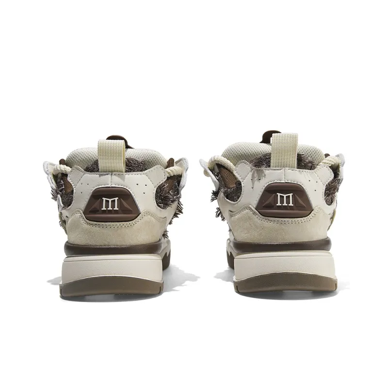 Masongarments Wear resistant And Lightweight Low Top Skateboard Shoes Unisex Fog Brown White Includes Mystery Box-2