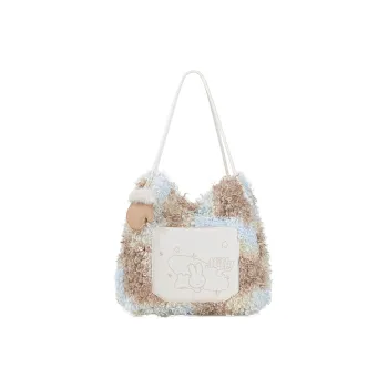 Miffy Faux Sherpa Fur Handbag Shoulder Bag Women's Ecru/Brown