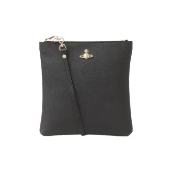 Vivienne Westwood SQUIRE Cow Leather Crossbody Bag, Shoulder Bag Women's Black