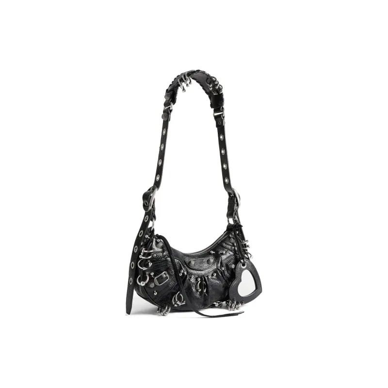 Balenciaga Le Cagole Xs Shoulder Bag With Piercing Black-1