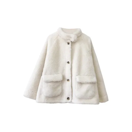 MINCOCROSEPEPPAR Velvet Jackets Women's White