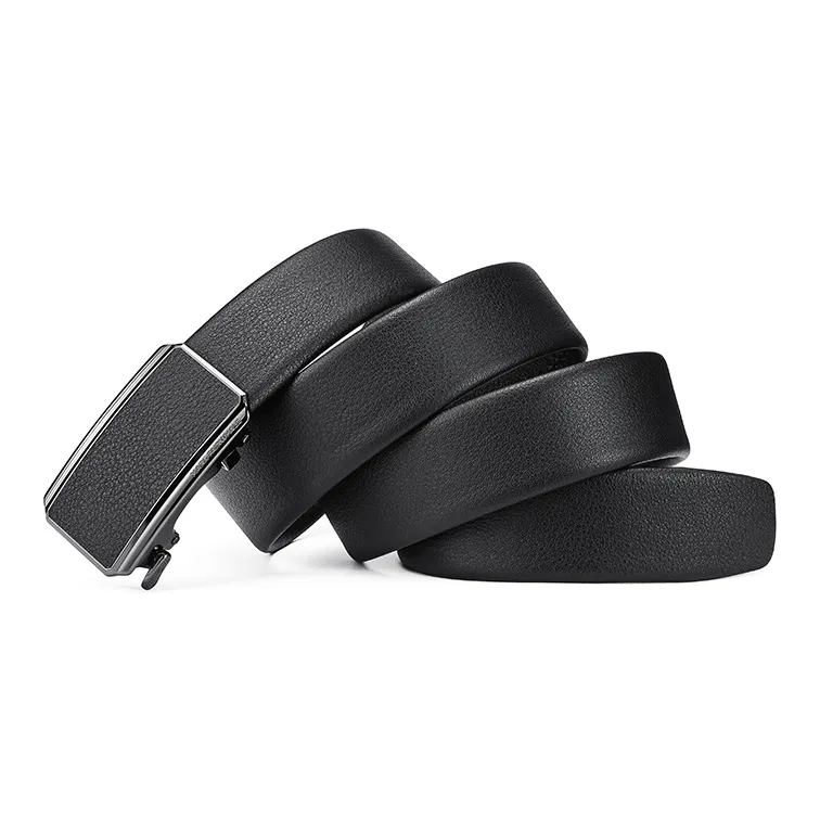 FAIRWHALE Brand High End Automatic Buckle Cow Leather Belts Men's Width 3.5CM-2