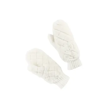 CHANEL Knit Gloves Women's White