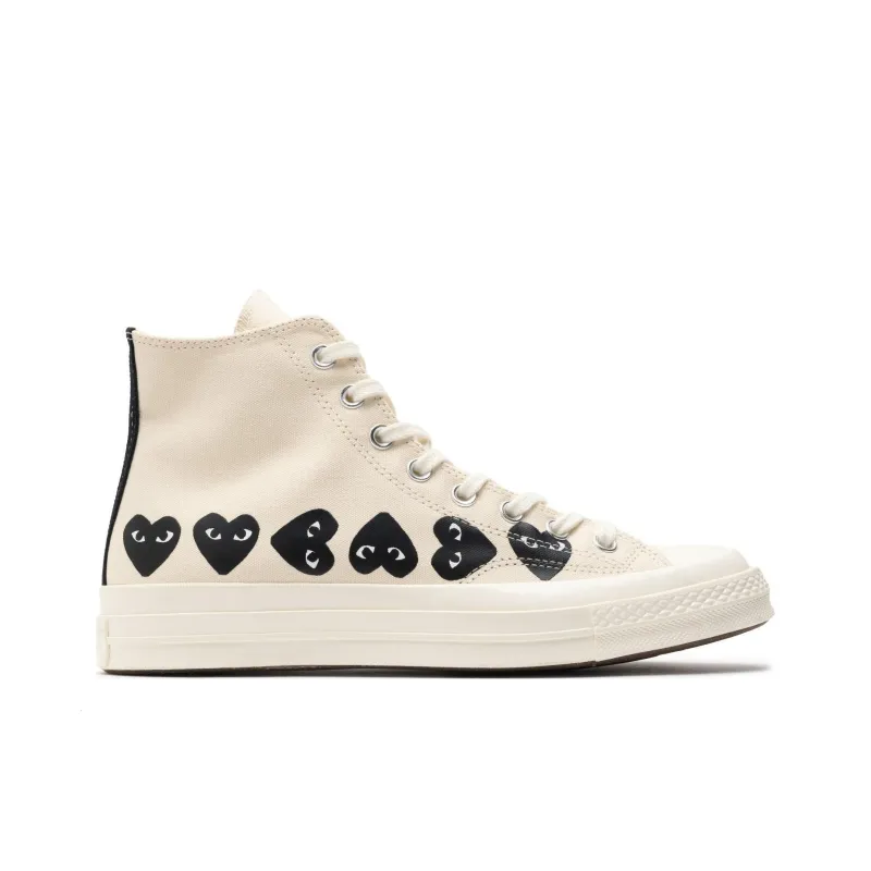 Converse Chuck Taylor All Star 70 Hi Comme Des Garcons PLAY Multi-Heart Milk-1