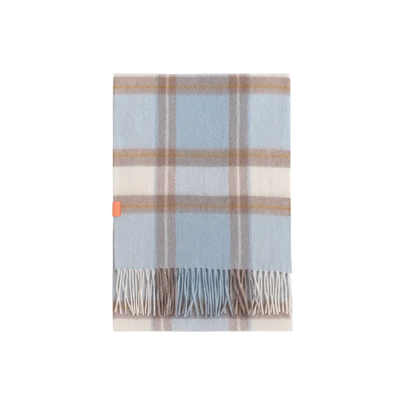 LOST PATTERN Cashmere Knit Scarves Women's Light Blue-0