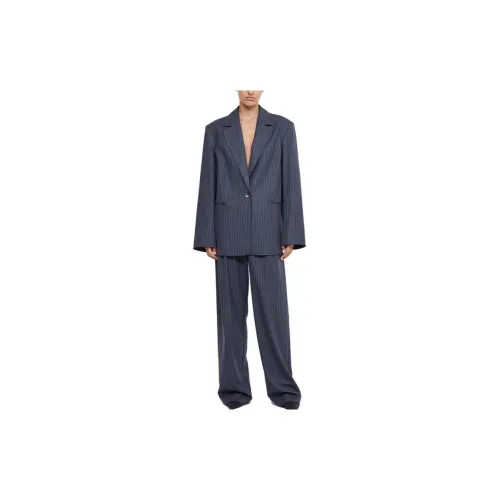 BEC+BRIDGE Business Suits Women's Carbon Gray Thin Stripes