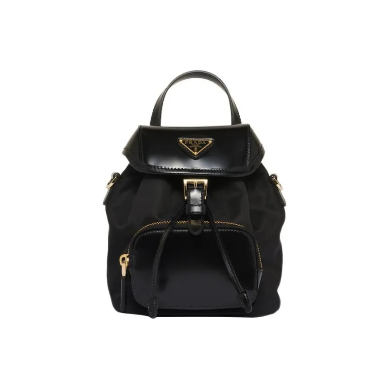 PRADA Fabric With Leather Crossbody Bag, Shoulder Bag Women's Black-0